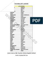 062 Vocabulario at School