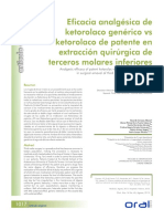 Ketorolaco Generico Vs Patente Comparación de Eficacia Terapéutica