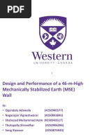 CEE 9511-Design and Performance of A 46-M-High MSE Wall