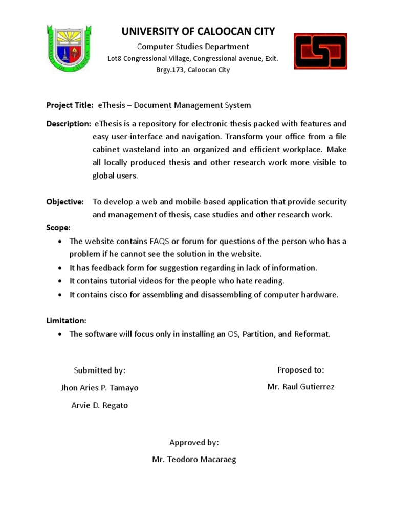 Thesis I Proposal 2 | PDF