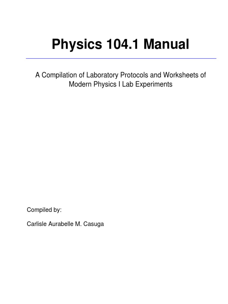 Michelson Interference Experiment Guide | PDF | Interferometry ...