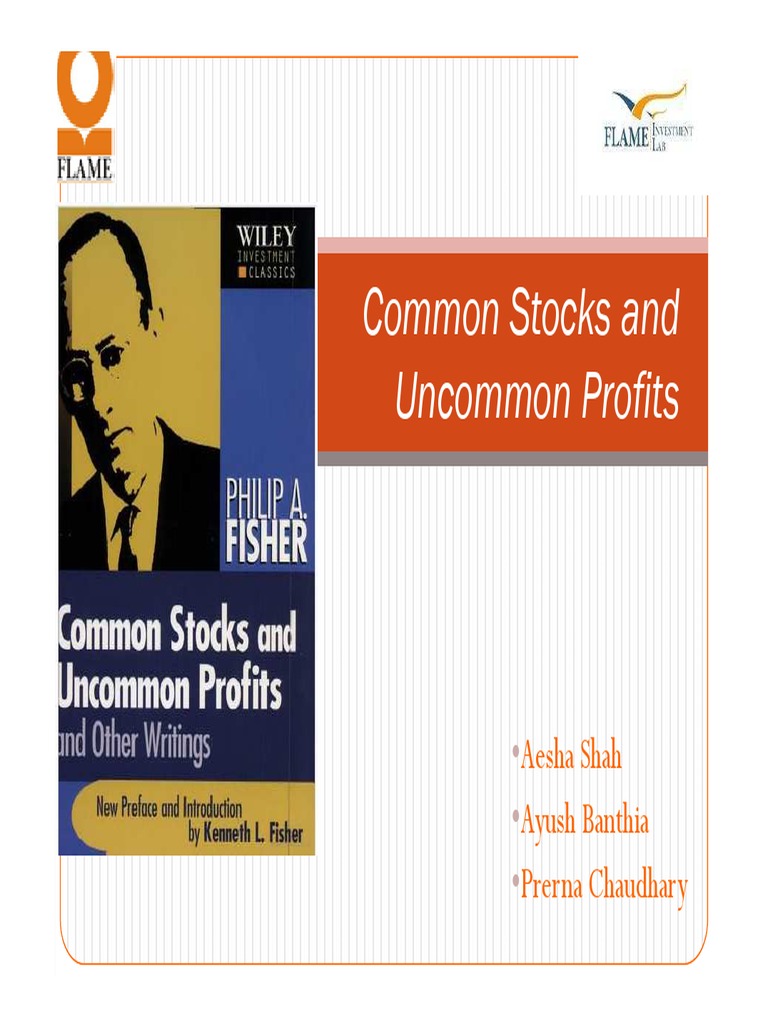 COMMON STOCKS AND UNCOMMON PROFITS PDF IN HINDI DOWNLOAD intelligence overview