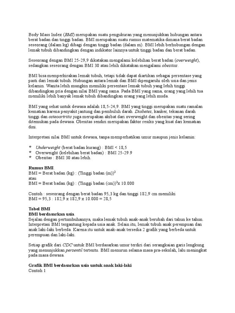 Body Mass Index Docx