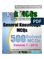 General Knowlege PDF 500 MCQs