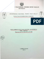 Reglamento de Evaluación Académica - Fmh Unprg - Pregrado