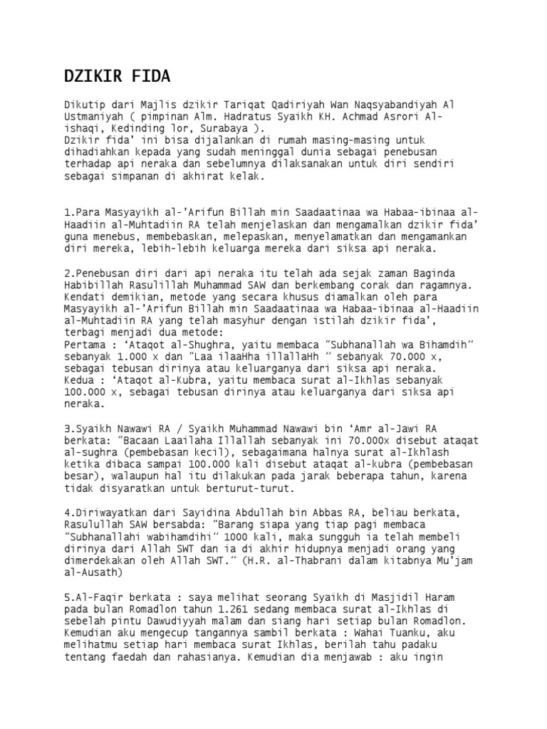 Dzikir Fida