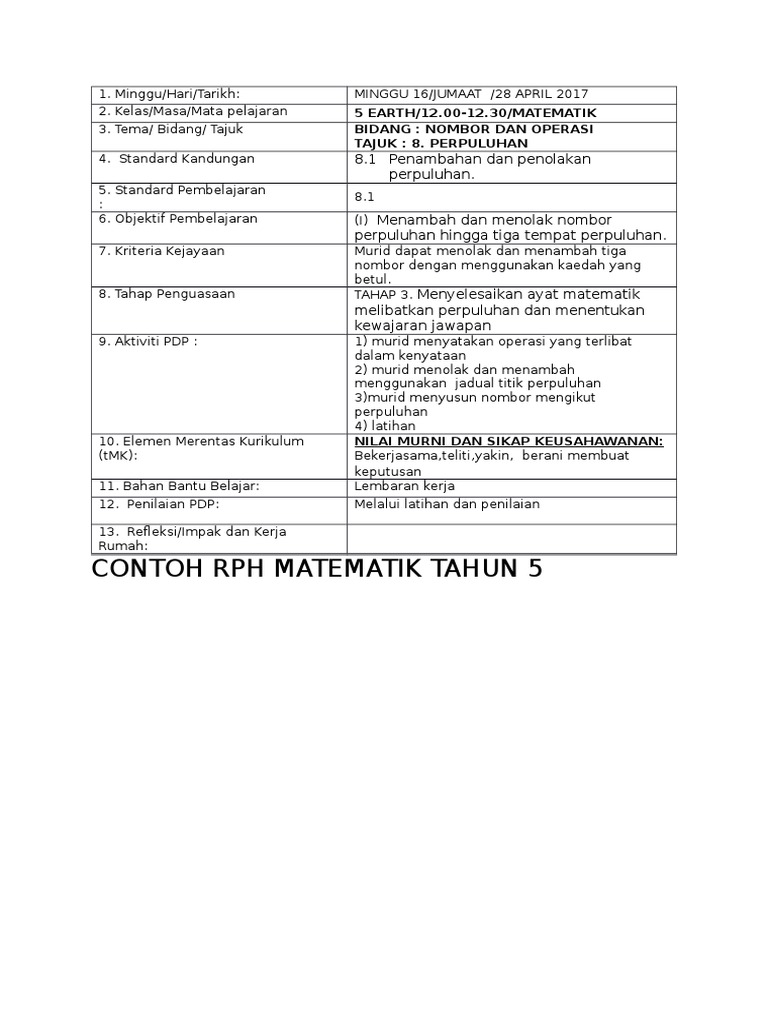 Contoh Rph Pdf