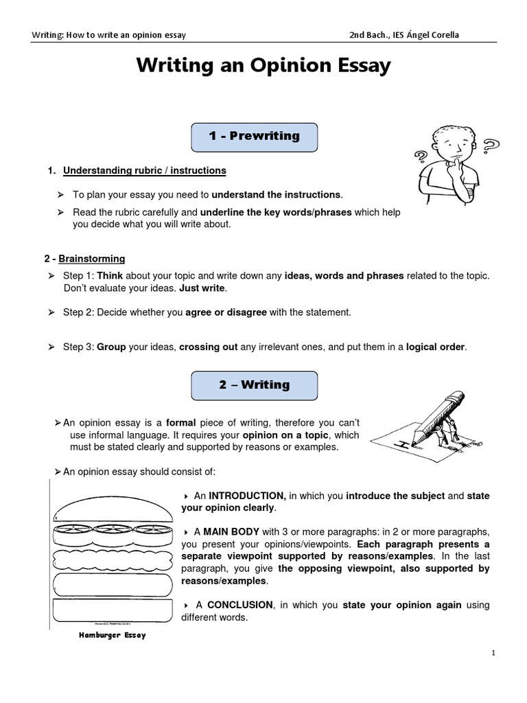 How to Write an Opinion Essay | PDF | Essays | Paragraph