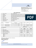 Murugappa Morgan Thermal Ceramics LTD: Test Certificate