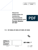 ST1 ES 03 414060 Manual de Instrucciones de Instalación, Funcionamiento y Mantenimiento Para ST-100