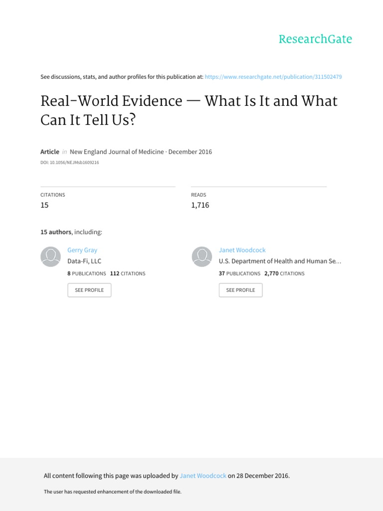 Real-World Evidence What Is It And What Can It Tell Us? – SXEO