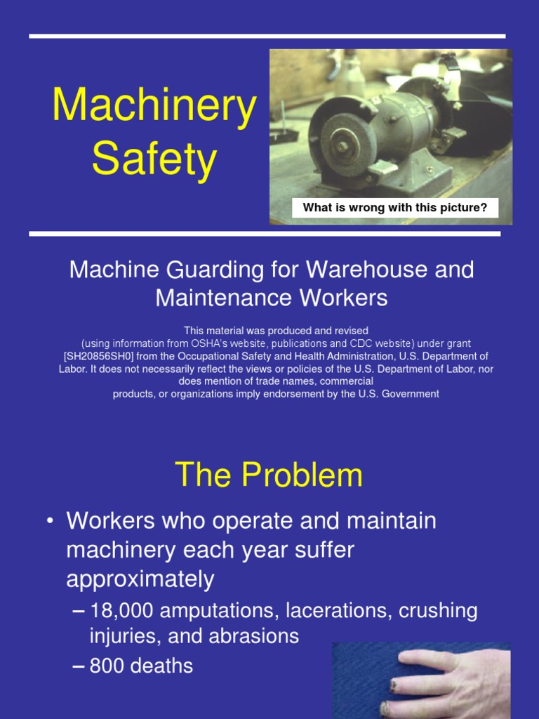 Machine Guarding Machine (Mechanical) Occupational Safety And