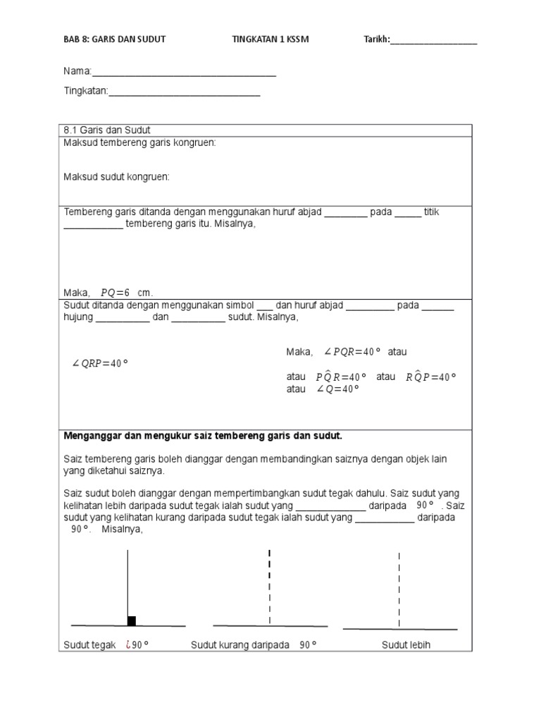 Matematik Tingkatan 1 Bab 8 Pdf