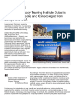 World Laparoscopy Training Institute Dubai Is Attracting Surgeons and Gynecologist From Europe and USA
