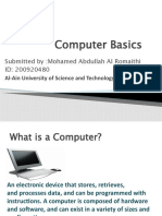 Computer Basics: Submitted By:mohamed Abdullah Al Romaithi ID: 200920480