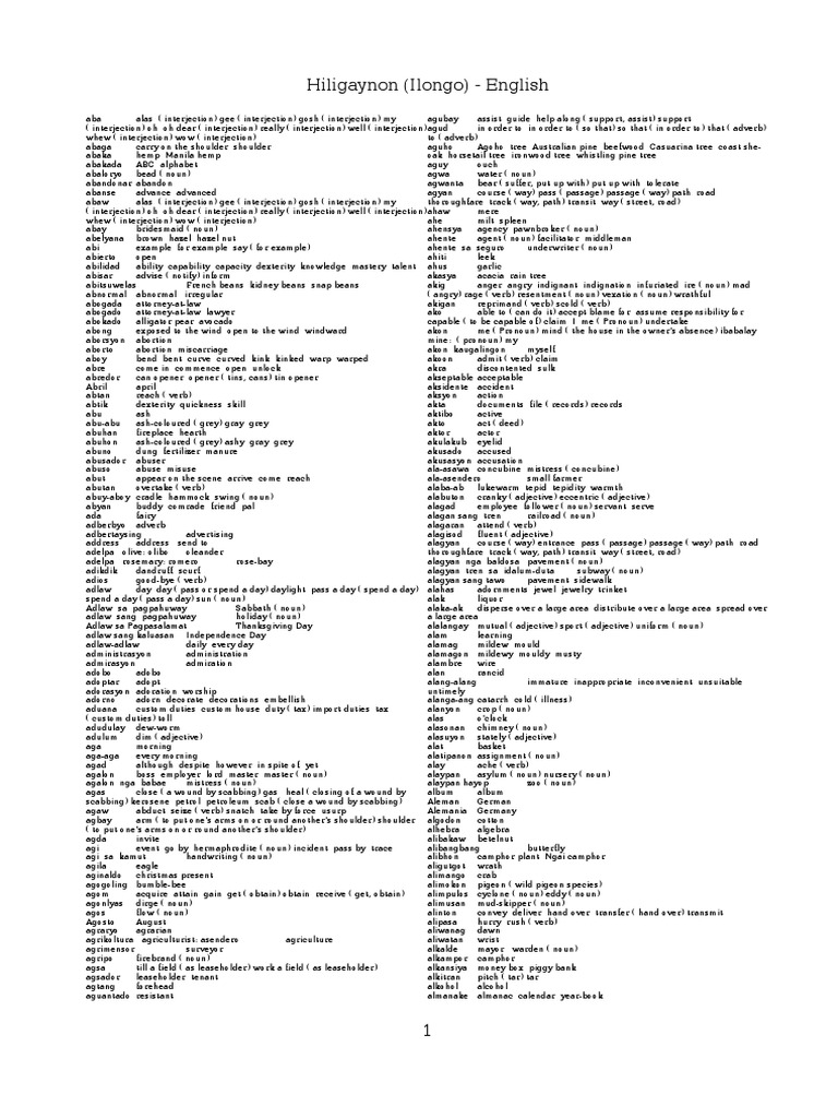 Hiligaynon Dictionary.pdf | Verb | Nature