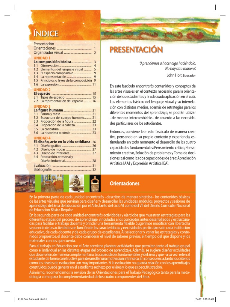 Artes Visuales I Apuntes 1er Grado Pdf Librossep