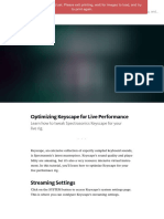 Optimizing Keyscape For Live Performance