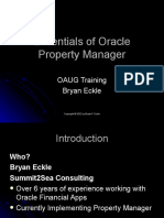 Essentials of Oracle Property Manager