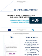 Research Infrastructures & EInfrastructures APELURI 2016-2017