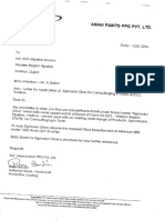 Letter of Application For Sigmadur Gloss For Camouflaging in Tanks