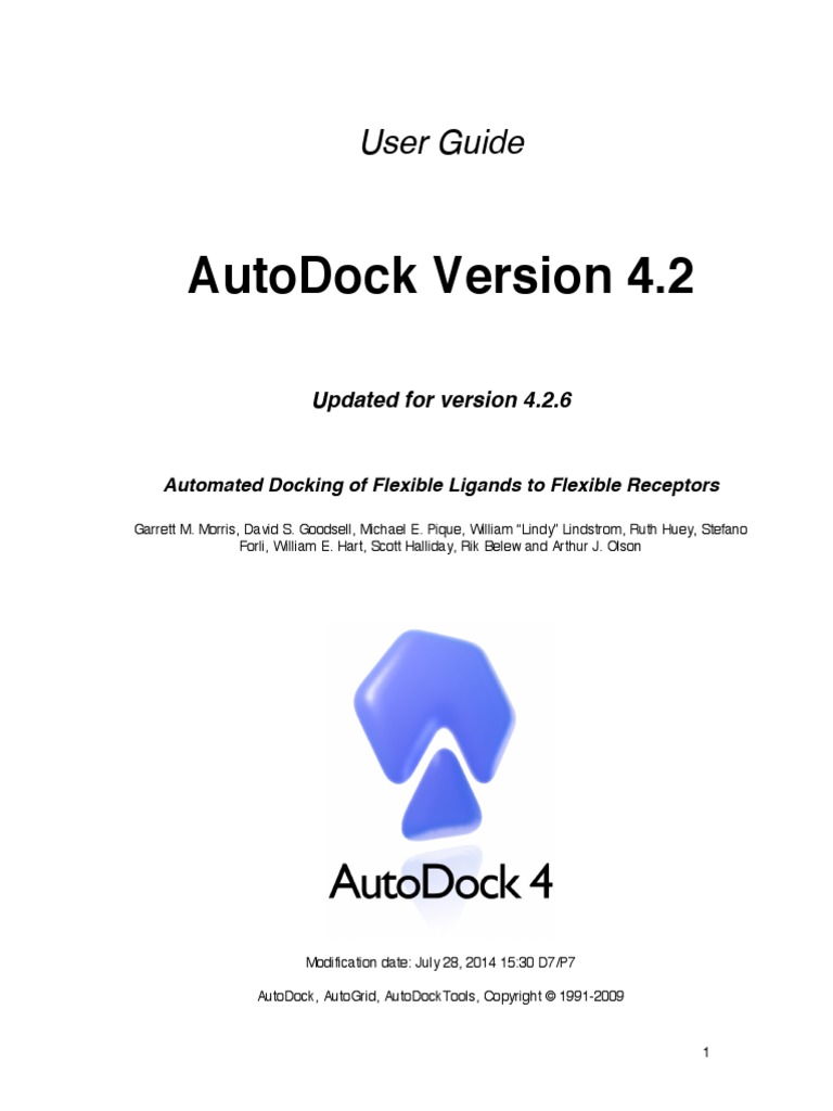 AutoDock4.2.6 UserGuide PDF | PDF | Docking (Molecular) | Force Field ...