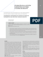 Cooperacion e Integracion en La Gestion de La Cadena de Suministros en Pymes de Calzado en La Ciudad de Bogota