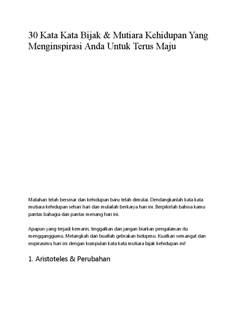 30 Kata Kata Bijak