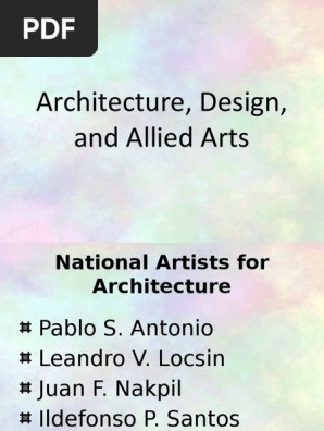 Contemporary Arts Architecture And Allied Arts Design Philippines