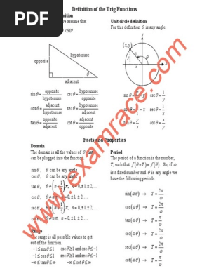 Mathematics Trigonometry Trigonometric Functions Sine