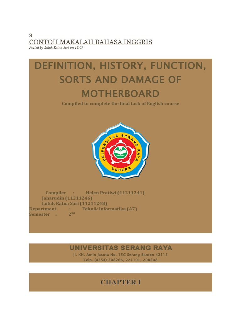 Contoh Makalah Dalam Bahasa Inggris Bios Personal