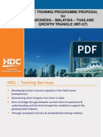 HDC Training Programme Proposal For Indonesia - Malaysia - Thailand Growth Triangle (Imt-Gt)