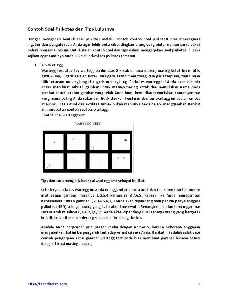 Cara Mengerjakan Psikotes Gambar Ilmusosial Id