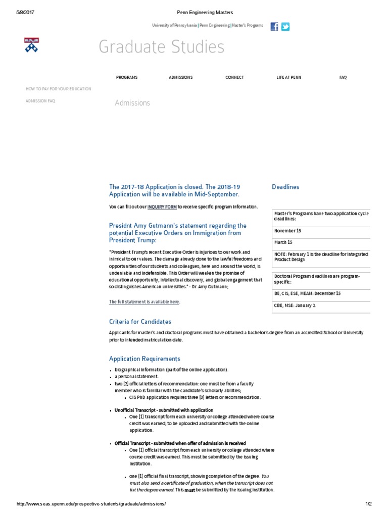 UPenn Engineering Masters PDF Graduate Record Examinations