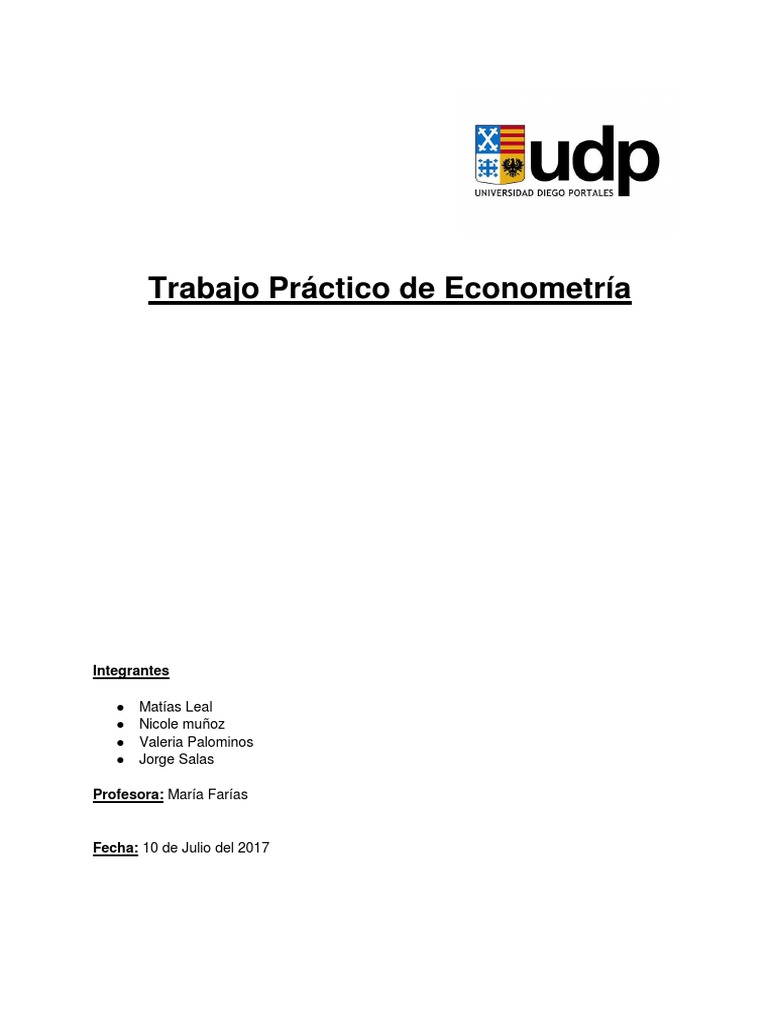 Trabajo Práctico Econometría | PDF | Multicolinealidad | Ahorro