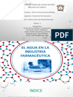 Agua en La Industria Farmaceutica