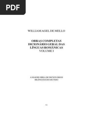Dicionarios Das Linguas Romanicas Pdf Pdf Linguas Da Europa Idiomas