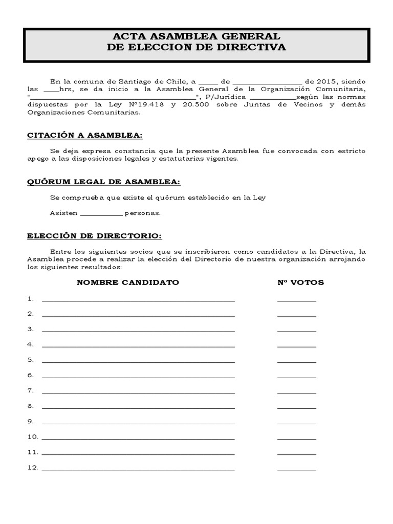 2.6 Acta Elecciones Tipo PDF Gobierno Elecciones