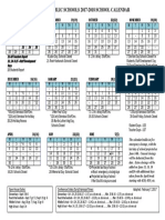 School Calendar 2017- 2018