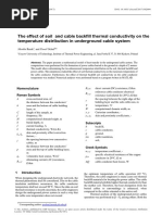 The Effect of Soil and Cable Backfill Thermal Conductivity