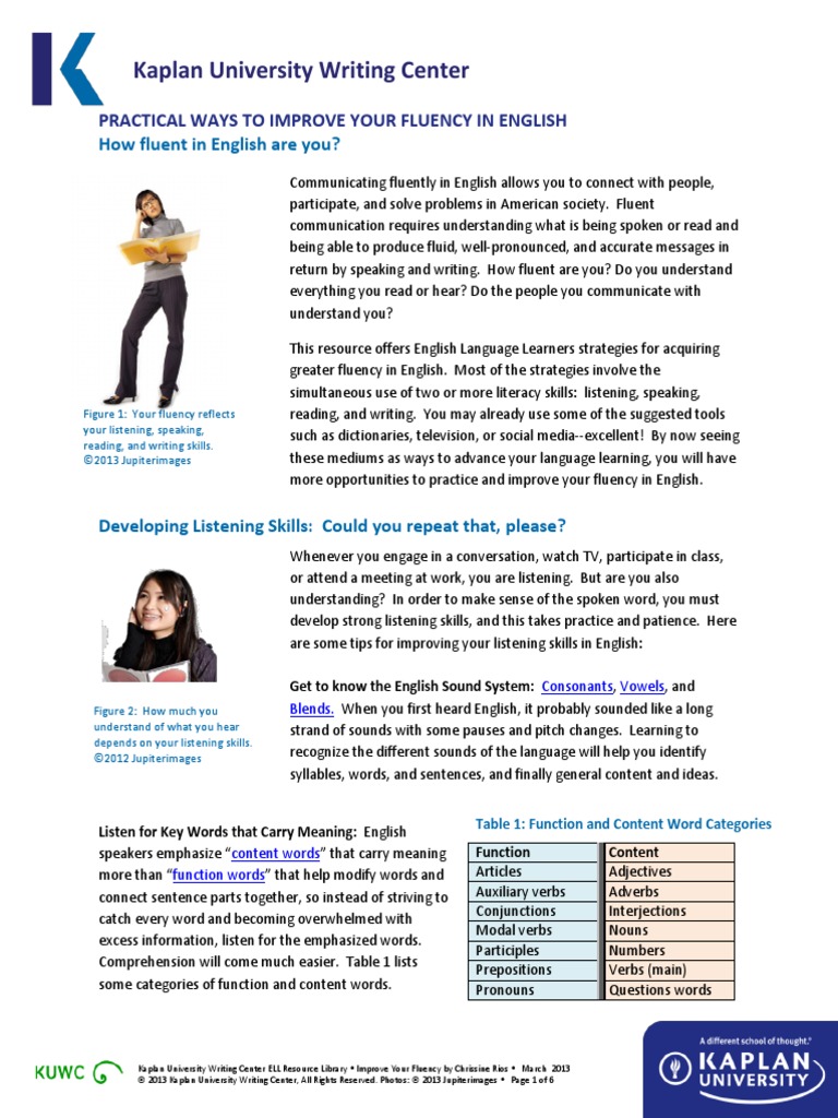 Practical Ways To Improve Your Fluency in English PDF | PDF