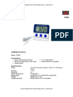 Termometros Digitales Fijos RT-803 RADIANCE Catalogo Español