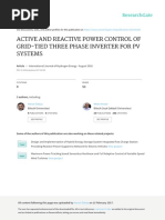 Active and Reactive Power Control of Grid-Tied Three Phase Inverter For PV Systems