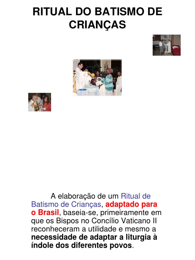 Ritual Do Batismo de Crianças | PDF | Batismo | Liturgia