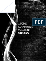 Mudit Khanna AIPGMEE 2010 Questions