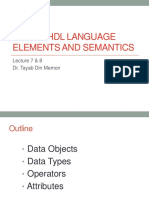 Lecture 7 8 Vhdl Semantics and Elements