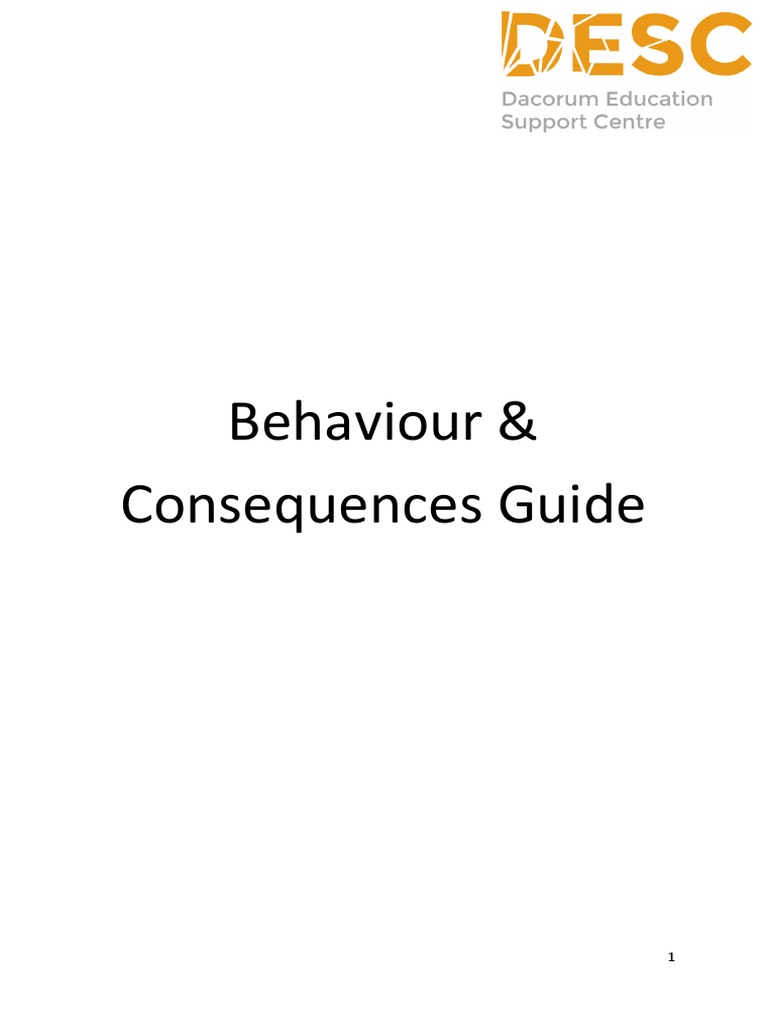 Behaviour and Consequences Framework | PDF | Teachers | Action (Philosophy)