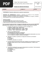 Prueba Sexualidad Sexto Basico