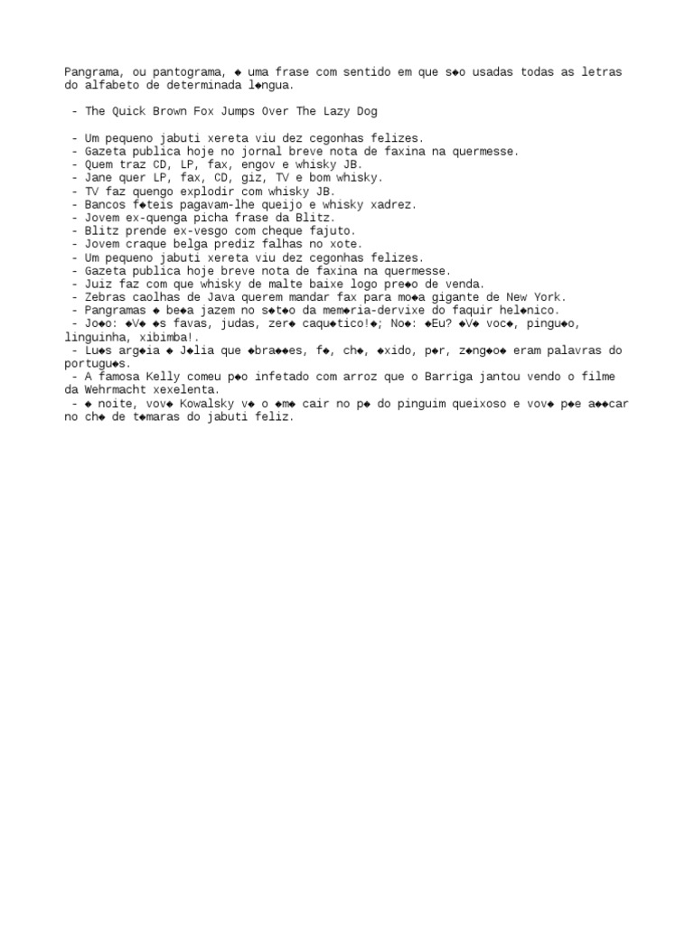 Pangramas | PDF