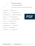 Comparative and Superlative Exercise 3